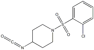 1-[(2-chlorobenzene)sulfonyl]-4-isocyanatopiperidine Struktur