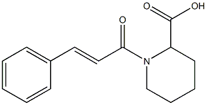 1-[(2E)-3-phenylprop-2-enoyl]piperidine-2-carboxylic acid Struktur