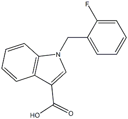 1-[(2-fluorophenyl)methyl]-1H-indole-3-carboxylic acid Struktur