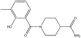 1-[(2-hydroxy-3-methylphenyl)carbonyl]piperidine-4-carboxamide Struktur