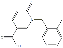 1-[(2-methylphenyl)methyl]-6-oxo-1,6-dihydropyridine-3-carboxylic acid Struktur