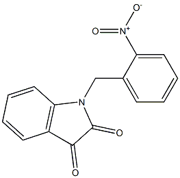 1-[(2-nitrophenyl)methyl]-2,3-dihydro-1H-indole-2,3-dione Struktur