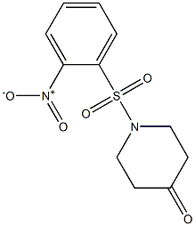 1-[(2-nitrophenyl)sulfonyl]piperidin-4-one Struktur