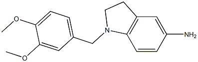 1-[(3,4-dimethoxyphenyl)methyl]-2,3-dihydro-1H-indol-5-amine Struktur