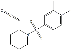 1-[(3,4-dimethylbenzene)sulfonyl]-2-isocyanatopiperidine Struktur