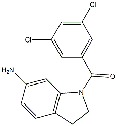 1-[(3,5-dichlorophenyl)carbonyl]-2,3-dihydro-1H-indol-6-amine Struktur