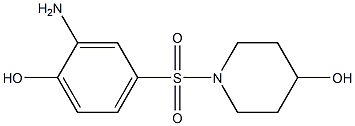 1-[(3-amino-4-hydroxybenzene)sulfonyl]piperidin-4-ol Struktur