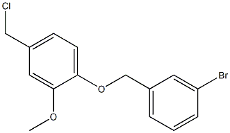 1-[(3-bromophenyl)methoxy]-4-(chloromethyl)-2-methoxybenzene Struktur