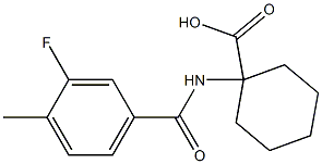 1-[(3-fluoro-4-methylbenzoyl)amino]cyclohexanecarboxylic acid Struktur