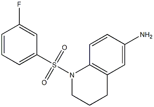 1-[(3-fluorobenzene)sulfonyl]-1,2,3,4-tetrahydroquinolin-6-amine Struktur