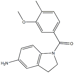 1-[(3-methoxy-4-methylphenyl)carbonyl]-2,3-dihydro-1H-indol-5-amine Struktur