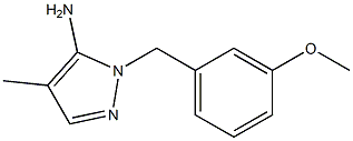 1-[(3-methoxyphenyl)methyl]-4-methyl-1H-pyrazol-5-amine Struktur