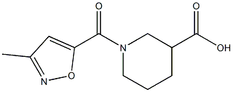 1-[(3-methyl-1,2-oxazol-5-yl)carbonyl]piperidine-3-carboxylic acid Struktur