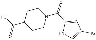 1-[(4-bromo-1H-pyrrol-2-yl)carbonyl]piperidine-4-carboxylic acid Struktur