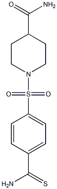 1-[(4-carbamothioylbenzene)sulfonyl]piperidine-4-carboxamide Struktur