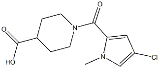 1-[(4-chloro-1-methyl-1H-pyrrol-2-yl)carbonyl]piperidine-4-carboxylic acid Struktur