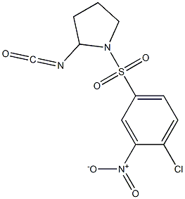 1-[(4-chloro-3-nitrobenzene)sulfonyl]-2-isocyanatopyrrolidine Struktur