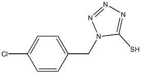 1-[(4-chlorophenyl)methyl]-1H-1,2,3,4-tetrazole-5-thiol Struktur