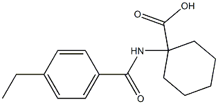 1-[(4-ethylbenzene)amido]cyclohexane-1-carboxylic acid Struktur