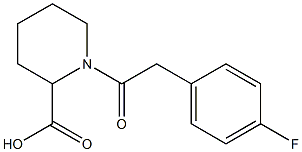 1-[(4-fluorophenyl)acetyl]piperidine-2-carboxylic acid Struktur