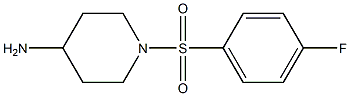 1-[(4-fluorophenyl)sulfonyl]piperidin-4-amine Struktur