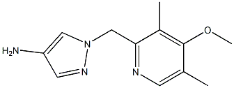 1-[(4-methoxy-3,5-dimethylpyridin-2-yl)methyl]-1H-pyrazol-4-amine Struktur