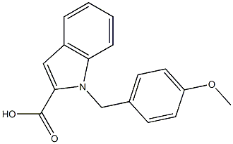 1-[(4-methoxyphenyl)methyl]-1H-indole-2-carboxylic acid Struktur