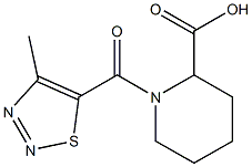 1-[(4-methyl-1,2,3-thiadiazol-5-yl)carbonyl]piperidine-2-carboxylic acid Struktur