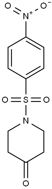 1-[(4-nitrophenyl)sulfonyl]piperidin-4-one Struktur