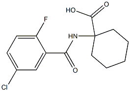 1-[(5-chloro-2-fluorobenzene)amido]cyclohexane-1-carboxylic acid Struktur