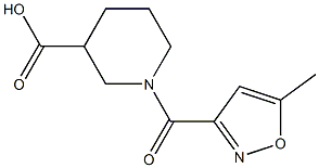 1-[(5-methyl-1,2-oxazol-3-yl)carbonyl]piperidine-3-carboxylic acid Struktur