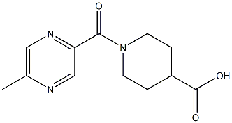 1-[(5-methylpyrazin-2-yl)carbonyl]piperidine-4-carboxylic acid Struktur