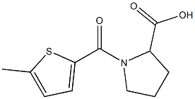 1-[(5-methylthiophen-2-yl)carbonyl]pyrrolidine-2-carboxylic acid Struktur