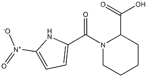 1-[(5-nitro-1H-pyrrol-2-yl)carbonyl]piperidine-2-carboxylic acid Struktur