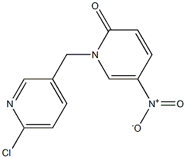 1-[(6-chloropyridin-3-yl)methyl]-5-nitro-1,2-dihydropyridin-2-one Struktur