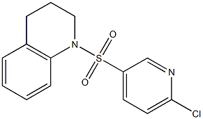 1-[(6-chloropyridine-3-)sulfonyl]-1,2,3,4-tetrahydroquinoline Struktur