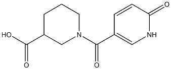 1-[(6-oxo-1,6-dihydropyridin-3-yl)carbonyl]piperidine-3-carboxylic acid Struktur