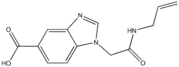 1-[(prop-2-en-1-ylcarbamoyl)methyl]-1H-1,3-benzodiazole-5-carboxylic acid Struktur