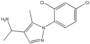 1-[1-(2,4-dichlorophenyl)-5-methyl-1H-pyrazol-4-yl]ethan-1-amine Struktur