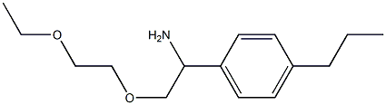 1-[1-amino-2-(2-ethoxyethoxy)ethyl]-4-propylbenzene Struktur