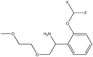 1-[1-amino-2-(2-methoxyethoxy)ethyl]-2-(difluoromethoxy)benzene Struktur