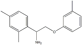 1-[1-amino-2-(3-methylphenoxy)ethyl]-2,4-dimethylbenzene Struktur