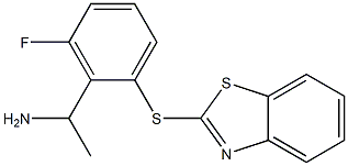 1-[2-(1,3-benzothiazol-2-ylsulfanyl)-6-fluorophenyl]ethan-1-amine Struktur