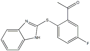 1-[2-(1H-1,3-benzodiazol-2-ylsulfanyl)-5-fluorophenyl]ethan-1-one Struktur