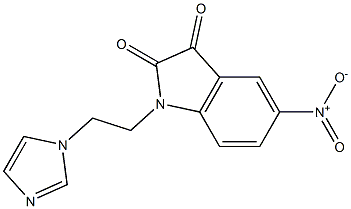 1-[2-(1H-imidazol-1-yl)ethyl]-5-nitro-2,3-dihydro-1H-indole-2,3-dione Struktur