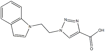 1-[2-(1H-indol-1-yl)ethyl]-1H-1,2,3-triazole-4-carboxylic acid Struktur