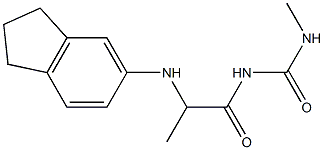 1-[2-(2,3-dihydro-1H-inden-5-ylamino)propanoyl]-3-methylurea Struktur