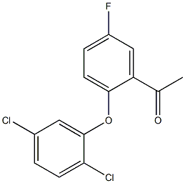 1-[2-(2,5-dichlorophenoxy)-5-fluorophenyl]ethan-1-one Struktur