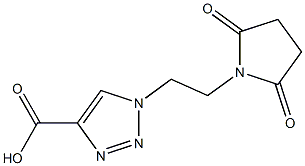 1-[2-(2,5-dioxopyrrolidin-1-yl)ethyl]-1H-1,2,3-triazole-4-carboxylic acid Struktur