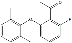 1-[2-(2,6-dimethylphenoxy)-6-fluorophenyl]ethan-1-one Struktur